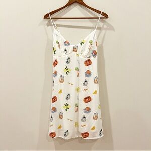 Princess Polly Dress 6 White Jaye Mini Empire Strappy Lined Italian Novelty